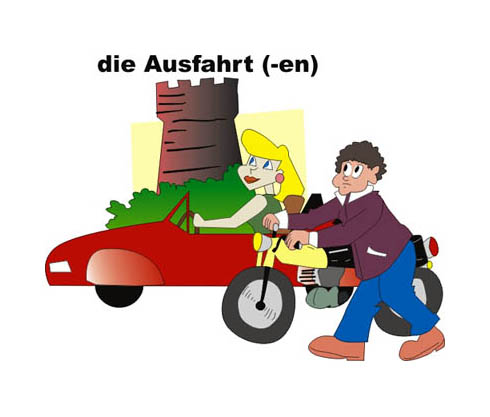 Learn German-Ausfahrt